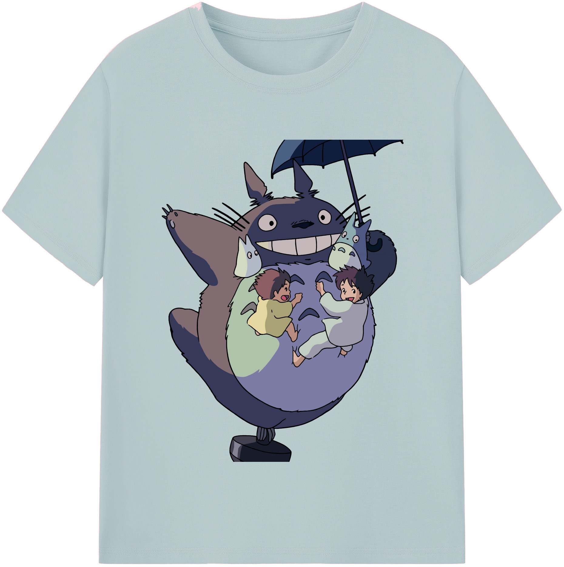 （画像用） となりのトトロ 草壁メイ 草壁サツキ My Neighbor Totoro Satsuki Kusakabe Mei Kusakabe 綿100％半袖Tシャツ（フロントプリント）
